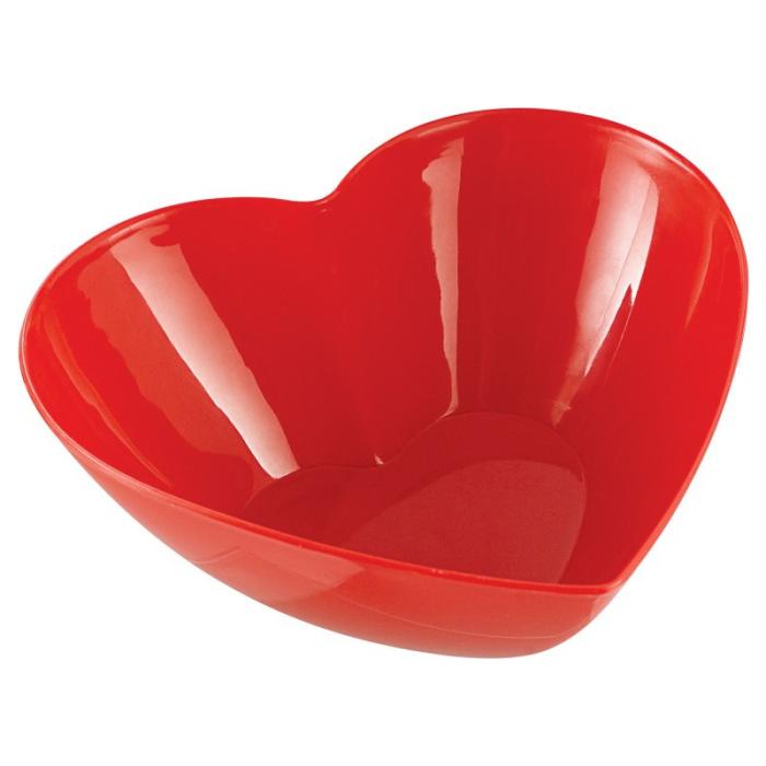 Bowls | Love Red Reusable Plastic Heart Bowl 19Cm Bowls Bowls