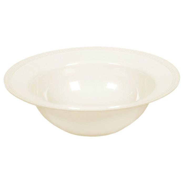 Bowls | White Beaded Rim Premium Serving Bowl 34Cm Bowls Bowls