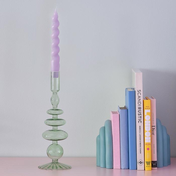 Candle Holders | Pastel Wave Green Candle Holder Candle Holders Candle Holders