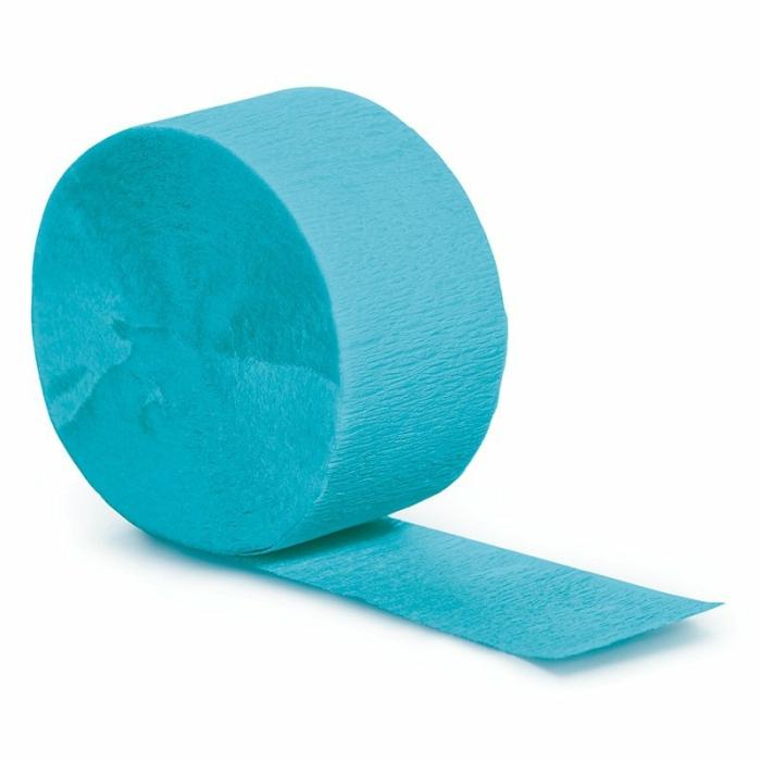 Crepe Streamers | Bermuda Blue Crepe Streamer 24.68M Ceiling & Wall Deco Bermuda Blue