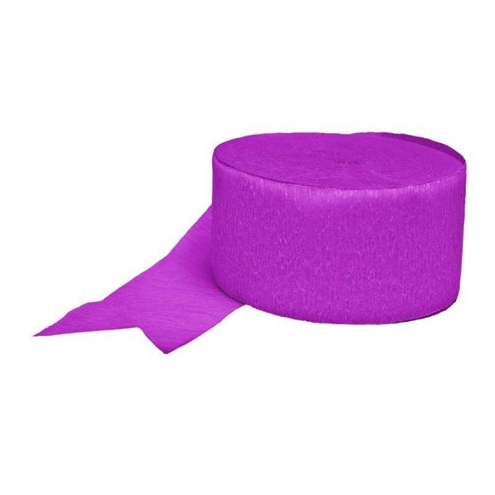 Crepe Streamers | Hot Pink Crepe Streamer 24M Ceiling & Wall Deco Crepe Streamers