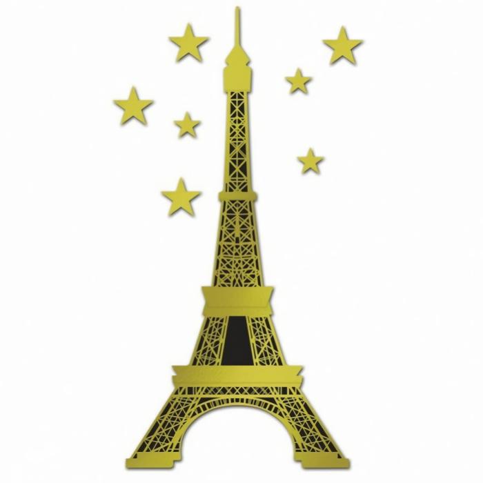 Cutouts | Party In Paris Gold & Black Eiffel Tower Jointed Cutout Cutouts Cutouts