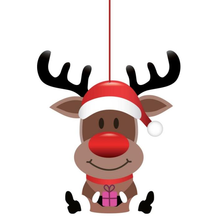 Door Decorations | Christmas Reindeer Hanger Door Decoration 26Cm X 30Cm Ceiling & Wall Deco Door Decorations