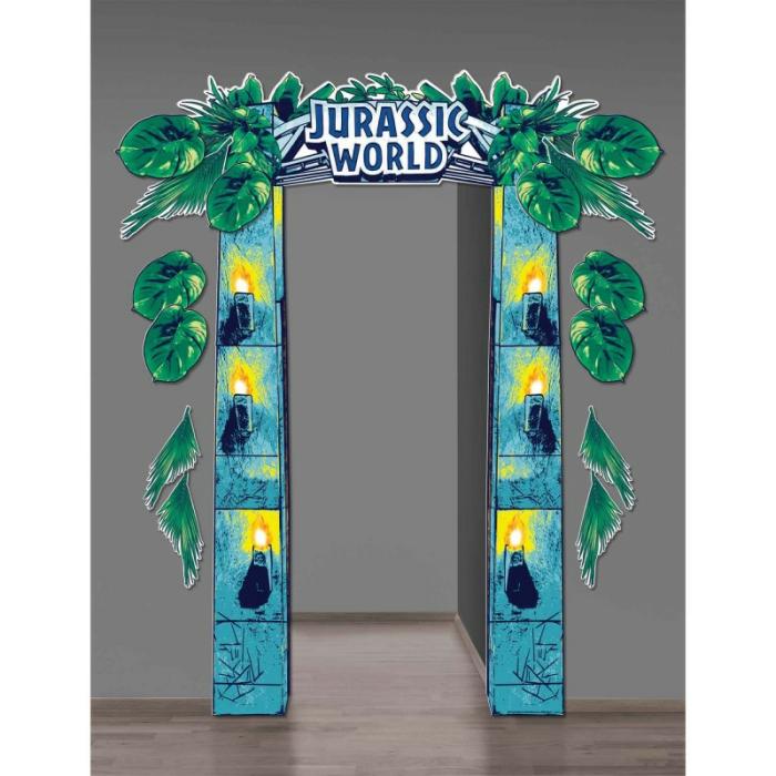 Door Decorations | Jurassic Into The Wild Deluxe Entry Door Decoration 126Cm X 190Cm Ceiling & Wall Deco Door Decorations