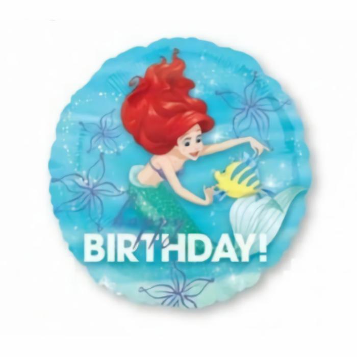 Foil Balloons | Round The Little Mermaid Ariel Dream Big Standard Hx Happy Birthday! Foil Balloon 45Cm Balloon Foil Balloons