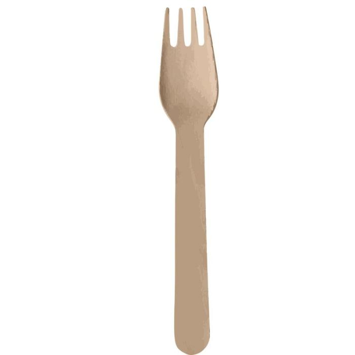 Forks | Natural Coloured Wooden Forks 20 Pk Cutlery Forks