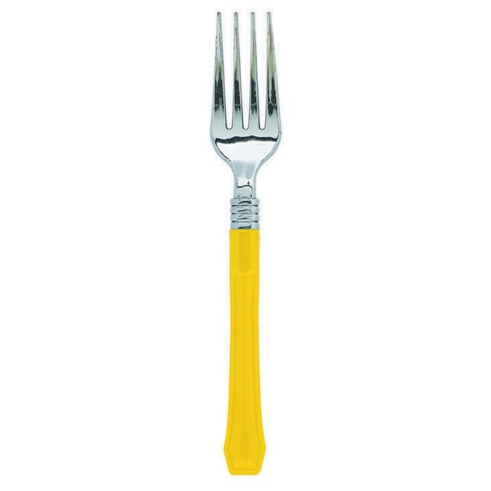 Forks | Sunshine Yellow Premium Classic Choice Forks 20 Pk Cutlery Forks