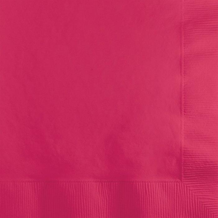 Lunch Napkins | Hot Magenta Lunch Napkins Pack Of 50 Lunch Napkins Hot Magenta