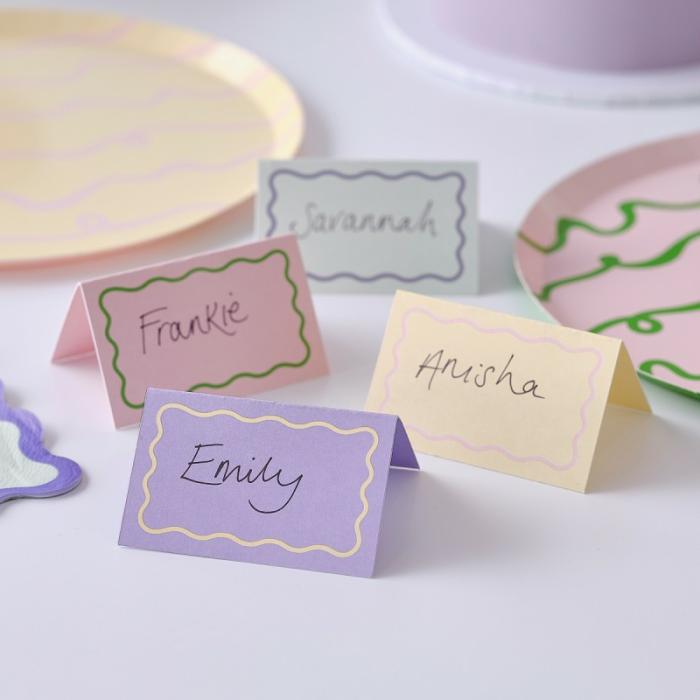 Place Cards | Pastel Wave Place Cards 10 Pk Cards Place Cards