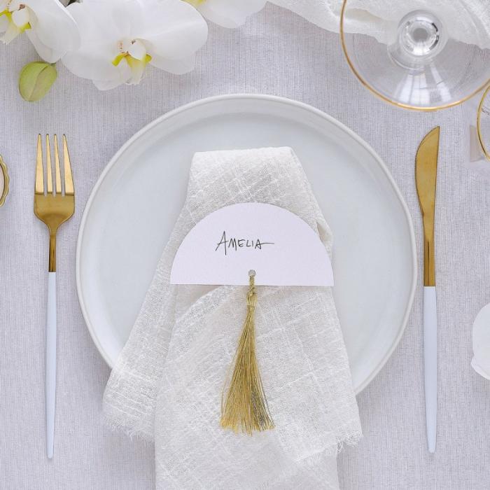 Place Cards | Wedding Modern Luxe Tassel Place Cards 3.3Cmx 6.5Cm 6 Pk Cards Place Cards