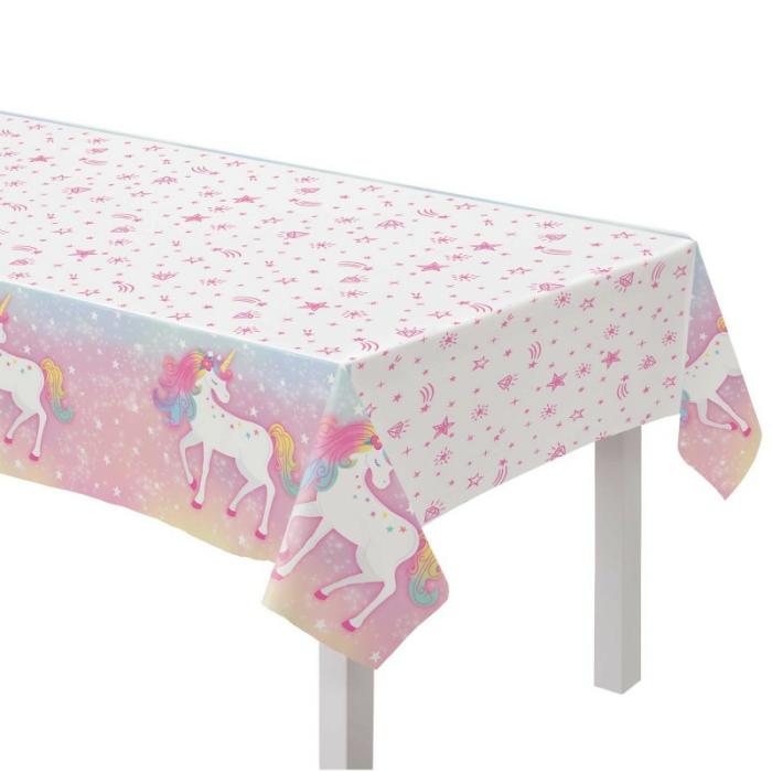 Plastic Table Covers | Enchanted Unicorn Plastic Table Cover 137Cm X 243Cm Plastic Table Covers Plastic Table Covers