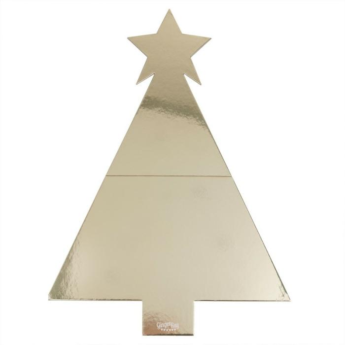 Platters | Gold Christmas Tree Cosy Copper Grazing Board Platter 56Cm X 40Cm Platters Gold