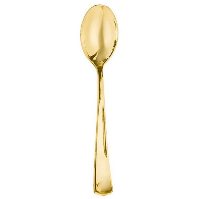 Spoons | Gold Metallic Look Premium Spoons 32 Pk Cutlery Gold Metallic Look