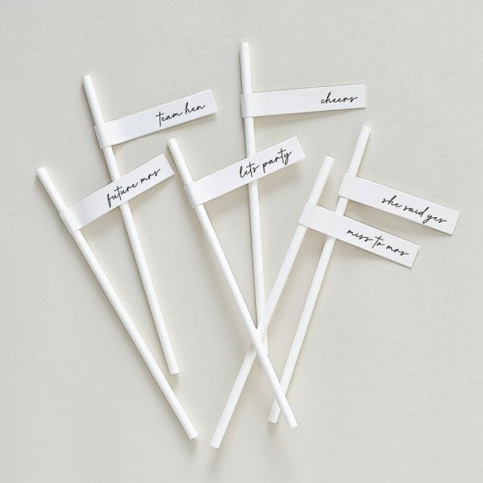 Straws | Hen Party Straws 16 Pk Cups Glasses Drink Acc Straws