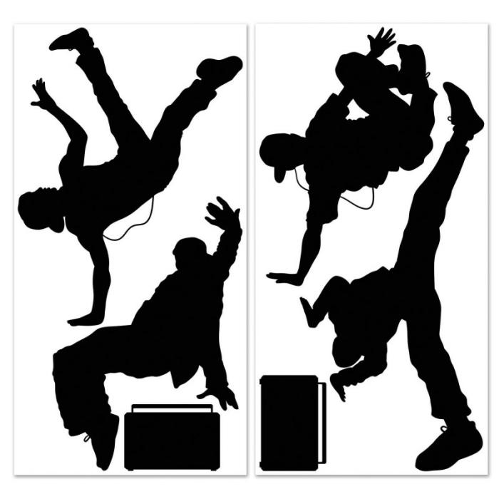 Wall Decorations | Totally 80’s Break Dancers Insta-Theme Wall Decorations 6 Pk Ceiling & Wall Deco Wall Decorations