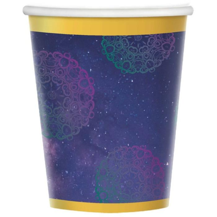 Paper Cups | Moon & Stars Opulent Eid Paper Cups 250Ml 8 Pk Cups Glasses Drink Acc Paper Cups