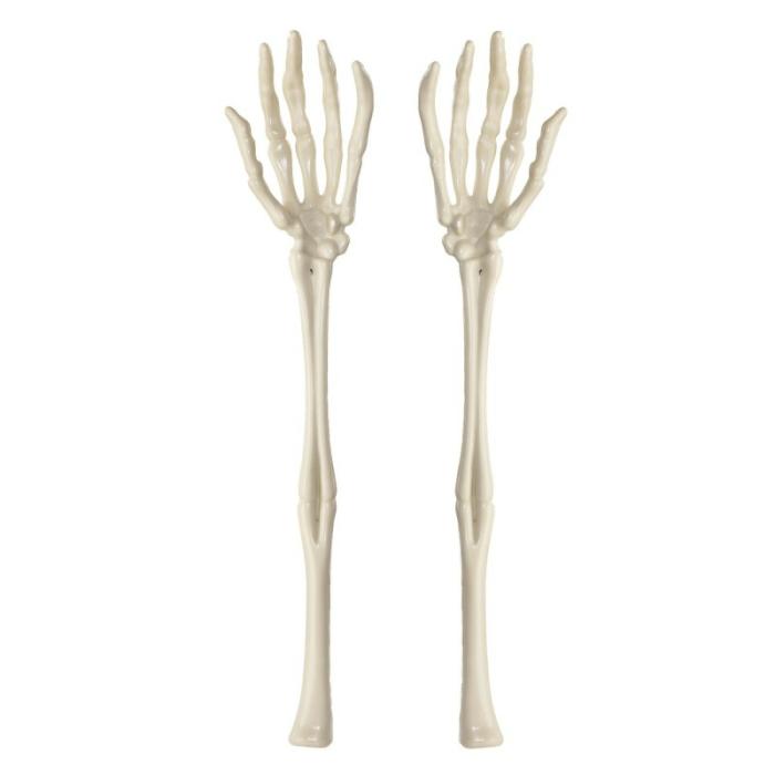 Misc Cutlery | Halloween Boneyard Skeleton Hands Serving Utensils 24Cm 2 Pk Cutlery Misc Cutlery