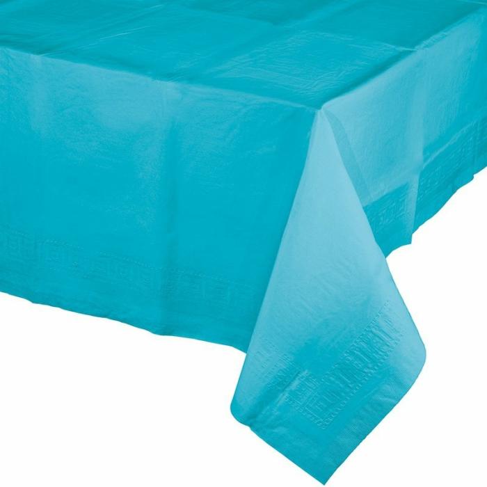 Plastic Table Covers | Bermuda Blue Plastic Table Cover 137Cm X 274Cm Plastic Table Covers Bermuda Blue