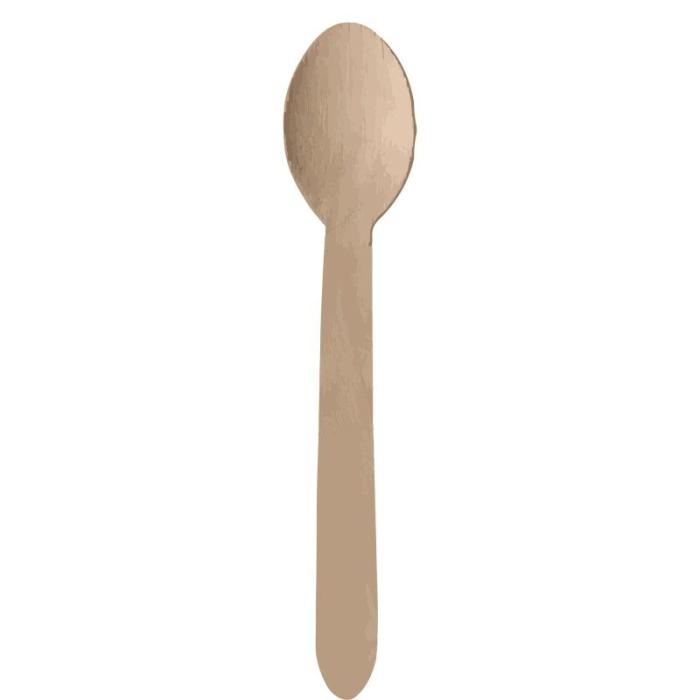 Spoons | Natural Coloured Wooden Spoons 20 Pk Cutlery Natural Coloured